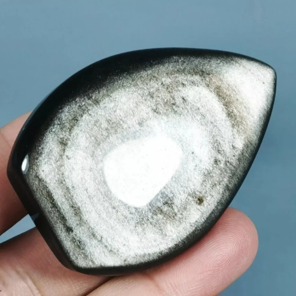 Natural Silver Flash Obsidian Stand-up Freeform Crystal - Picture 3 of 12